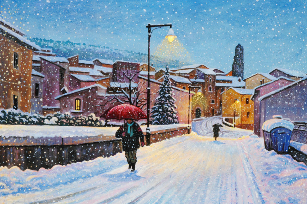 Via Belvedere imbiancata